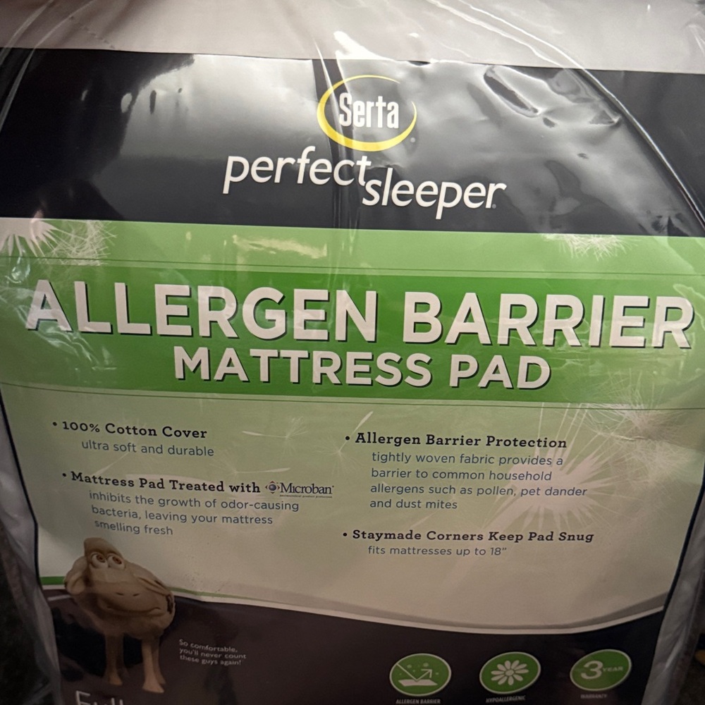 Serta Perfect Sleeper Allergen Barrier Mattress Pad
